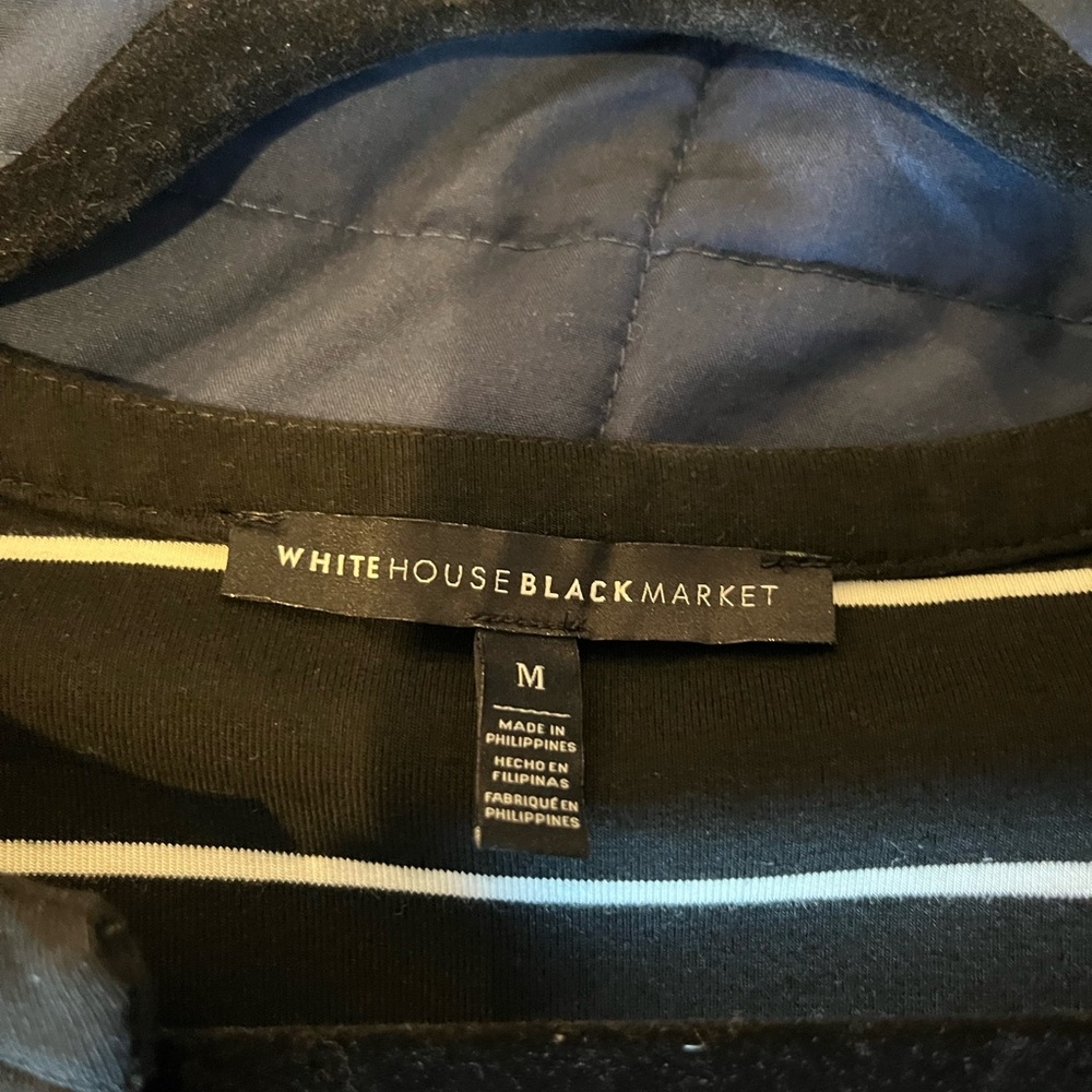 White House Black Market Striped Lace-Up Mini Dress - Picture 3 of 3